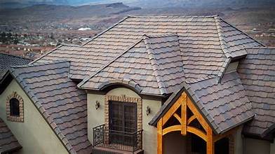 Concrete tile roof in a muted Tuscan blend